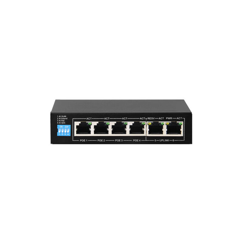 immagine 0 del prodotto switch di rete poe 4 porte rj45 lan ethernet 10 100 mbps videosorveglianza