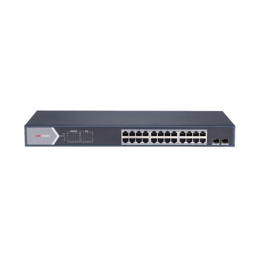 foto del prodotto switch hikvision 24p gigabit poe 2 uplink gigabit sfp budget poe 225w l2 unmanaged ds 3e0526p e m