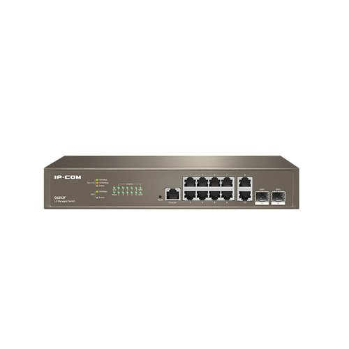 foto del prodotto switch ip com g5312f 10p gigabit 2p sfp 1p console, 13 inch rack mountable case metallo l3 cloud managed