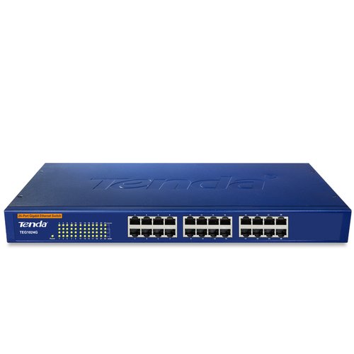 foto del prodotto switch tenda teg1024g 24p gigabit 10 100 1000 rj45 unamanaged rack