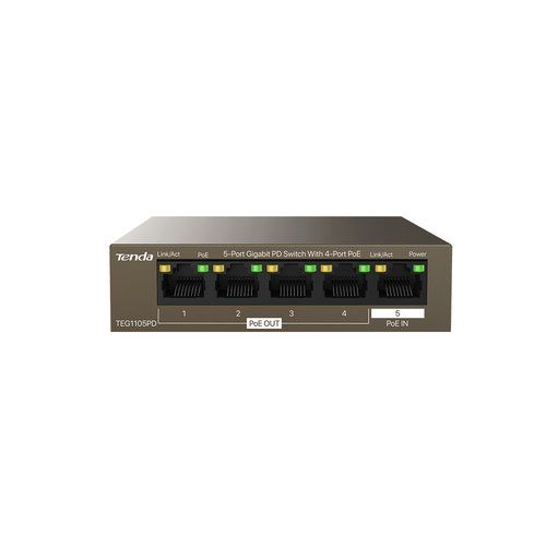 foto del prodotto switch tenda teg1105pd 5p lan gigabit pd desktop con 4p poe