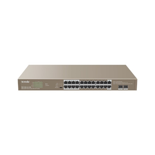 foto del prodotto switch tenda teg1126p 24 410w 24p gigabit 10 100 1000 poe 2p sfp unmanaged potenza poe 370w