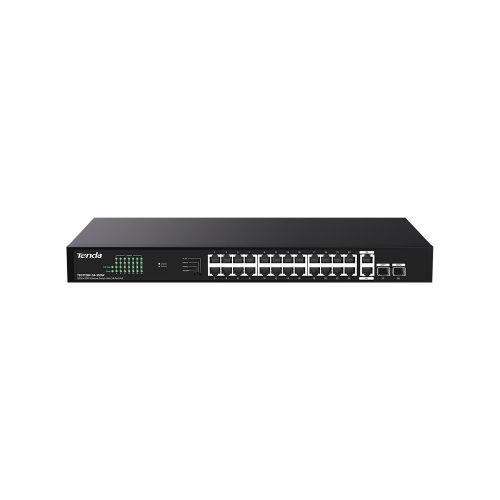 foto del prodotto switch tenda teg1128p 24 250w 26p ge 2sfp con 24p poe 250w power consumption 30w max. poe of single port