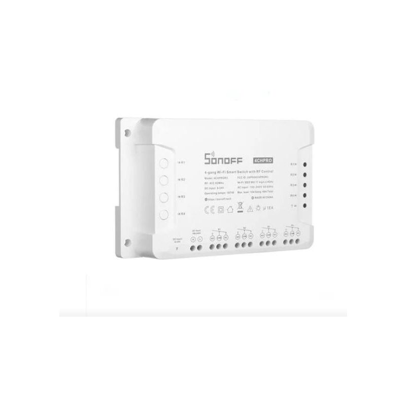 foto del prodotto switch wireless rf intelligente wifi 4chpror3 a 4 canali, inching autoblocco interblocco, funziona con alexa e google home e ifttt ritardo da 1 a 16