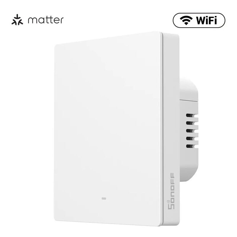 foto del prodotto switchman interruttore da parete bianco m5 86w matter dimensione 1 pulsante sonoff