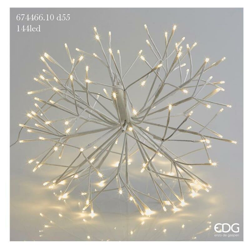 foto del prodotto swyeoot palla rami 144 led 55cm uso interno ed esterno stella addobbo natalizio