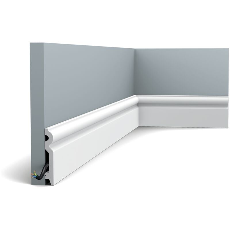 foto del prodotto sx137 battiscopa di medie dimensioni con profilo arrotondato