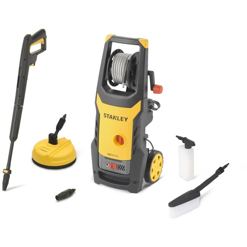 foto del prodotto sxpw16pe idropulitrice ad alta pressione con patio cleaner e spazzola fissa 1600 w, 125 bar, 420 l h stanley