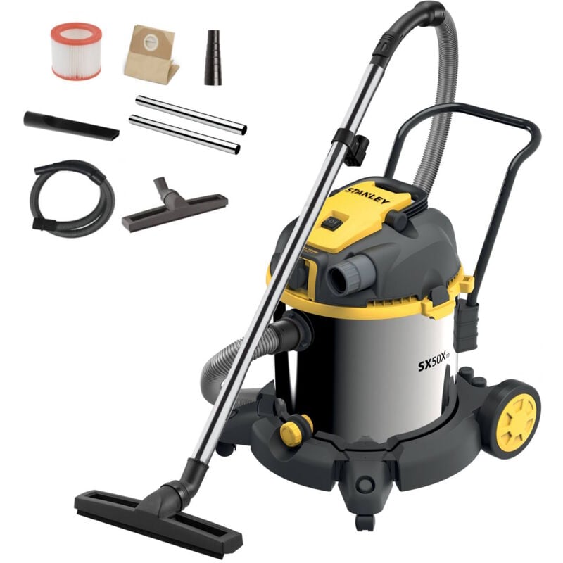 foto del prodotto sxvc50xtde aspiratore solidi e liquidi con presa elettroutensili 1600 w, 50 l stanley