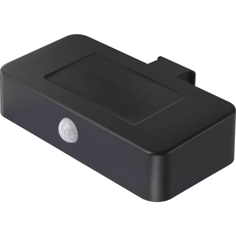foto del prodotto sy 4677502 lampada solare da parete per esterno con rilevatore di movimento smd led 1 w nero sygonix