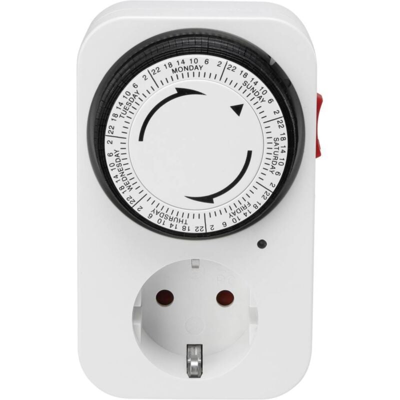 foto del prodotto sy-5045304 timer a spina analogico settimanale 3680 w ip20 funzionamento continuo - sygonix