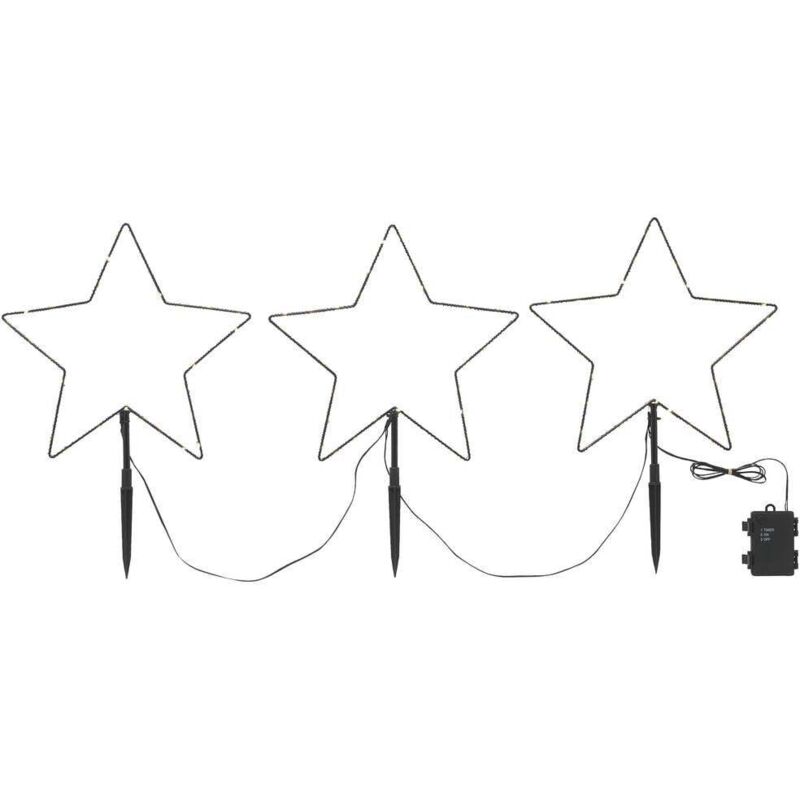 foto del prodotto sy 5149664 stelle bianco caldo led monocolore nero temporizzate sygonix