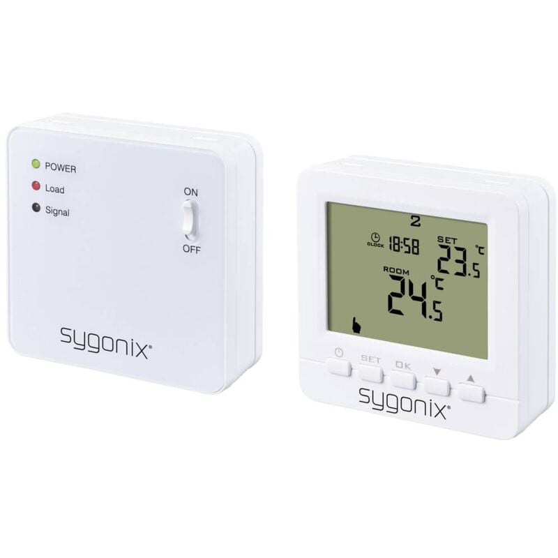 foto del prodotto sy 5470190 termostato senza fili da parete settimanale 1 pz. sygonix