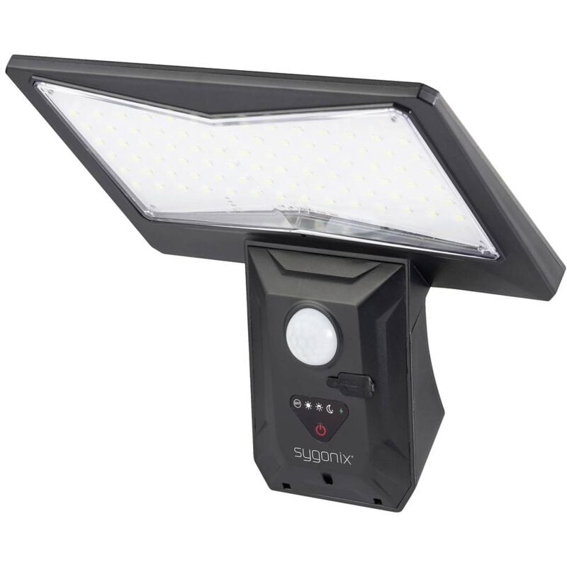 foto del prodotto sy 5626570 lampada solare da parete per esterno con rilevatore di movimento led monocolore led a montaggio fi sygonix