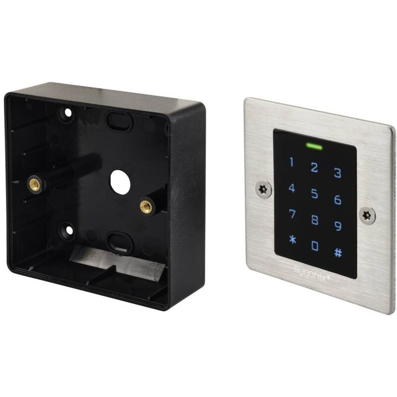 foto del prodotto sy 6121664 tastiera numerica con rfid da incasso, da parete 12 v dc, 18 v dc ip66 con tastiera illuminata, con sygonix