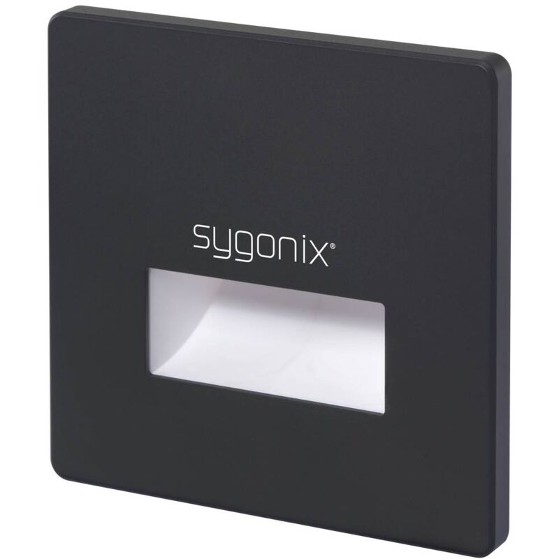foto del prodotto sy 6179432 lampada da incasso a parete a led 1.2 w led monocolore nero sygonix