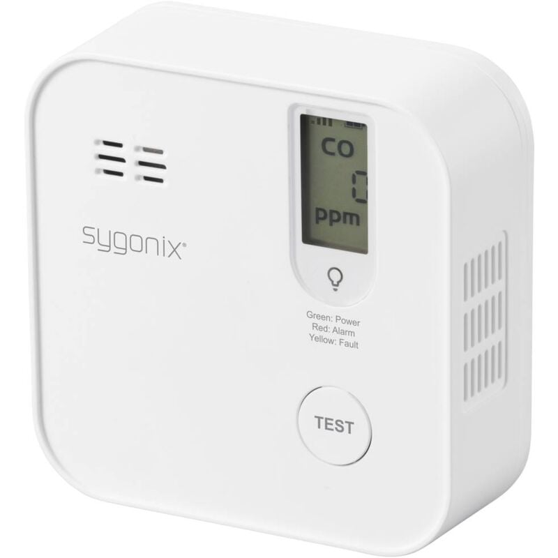foto del prodotto sygonix rilevatore monossido di carbonio kit inclusa batteria con 5 anni di vita, con controllo tramite app a batteria