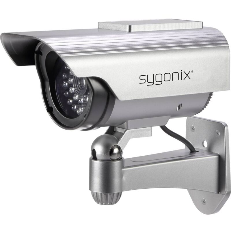 foto del prodotto sygonix sy 3420674 videocamera finta con pannello solare, con led lampeggiante