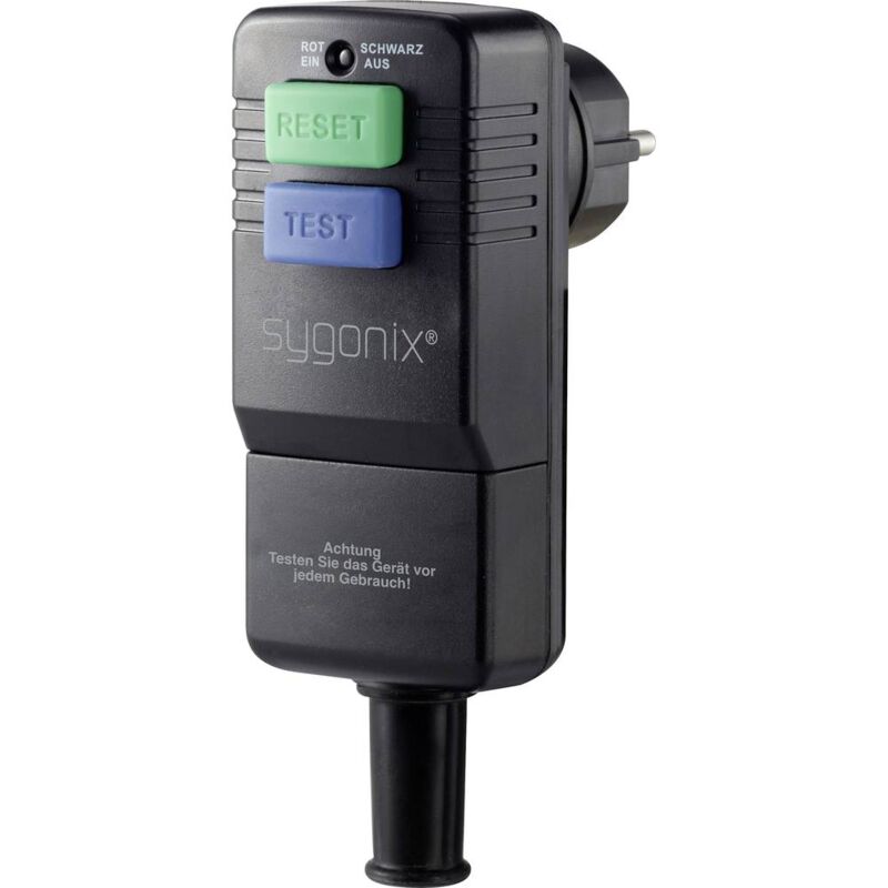 foto del prodotto sygonix sy 3779070 interruttore protezione personale 230 v nero ip54