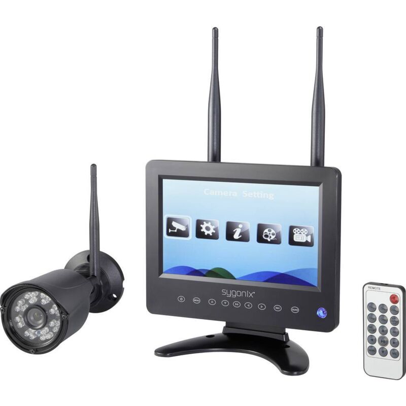 foto del prodotto sygonix sy 4548736 senza fili kit videocamere sorveglianza 4 canali con 1 camera 1280 x 720 pixel 2.4 ghz