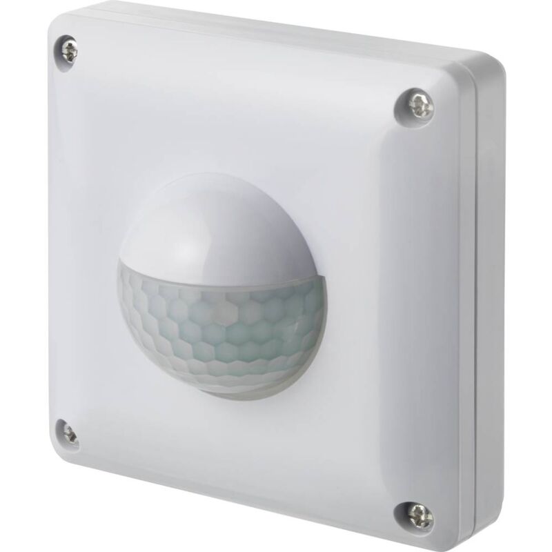 foto del prodotto sygonix sy 4755364 parete, da incasso rilevatore di movimento ad infrarossi passivo pir 190 triac bianco ip65