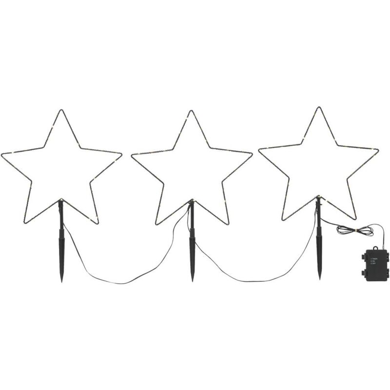 foto del prodotto sygonix sy 5149664 stelle bianco caldo led monocolore nero temporizzate
