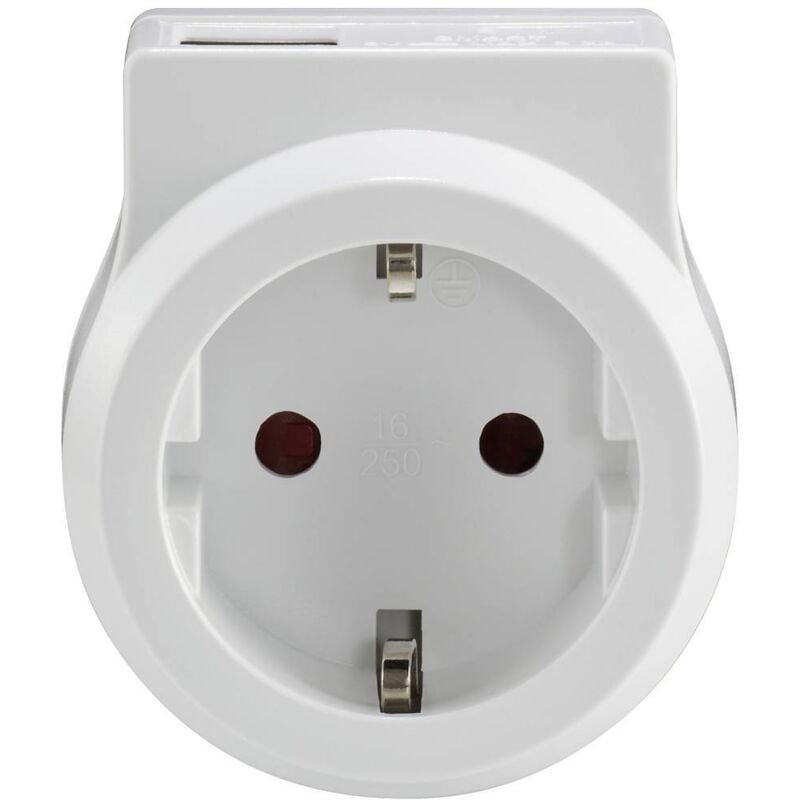 foto del prodotto sygonix sy 5175766 presa di corrente intermedia con usb 2 poli bianco