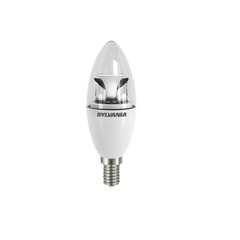 foto del prodotto sylvania lampadina toledo candela chiara 827 6,5w 470lm e14