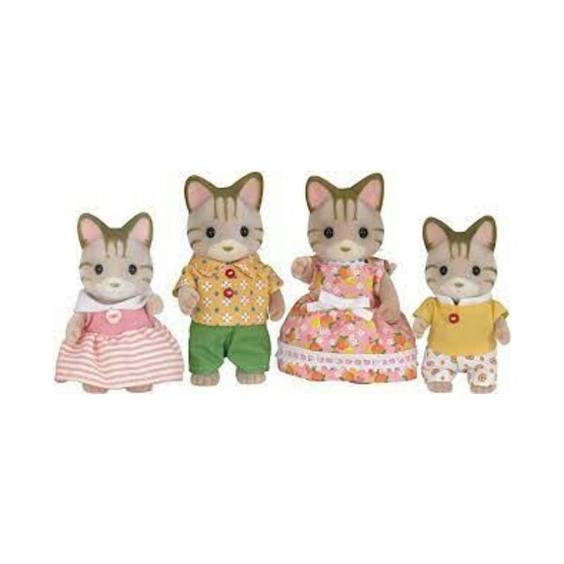 foto del prodotto sylvanian families playset famiglia gatti striati