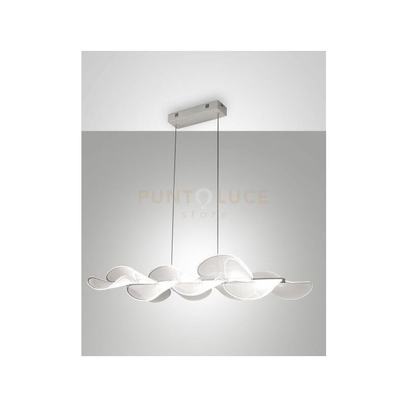 foto del prodotto sylvie lampadario a sospensione bianca l.78x37cm. a led 3000k 40w 5400 lm dimmerabile