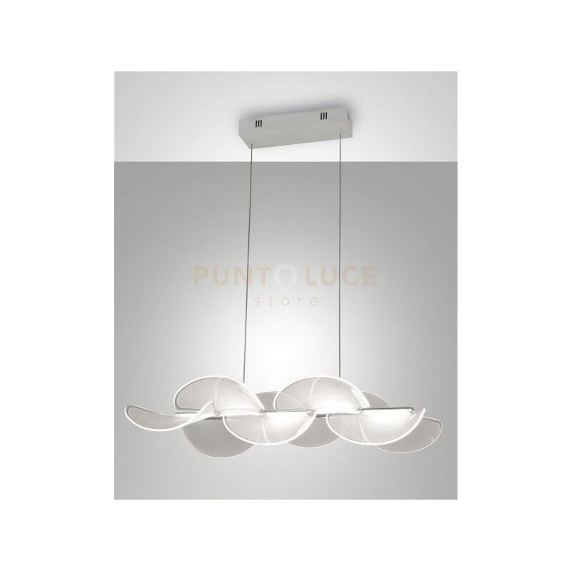foto del prodotto sylvie lampadarioa sospensione bianca l.58x37cm a led 3000k 30w 4000 lm dimmerabile smart c acc