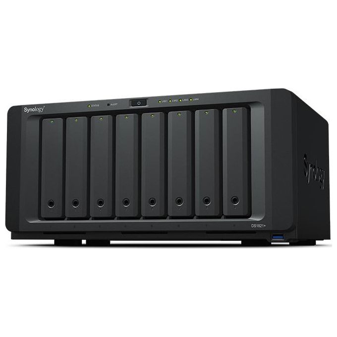 foto del prodotto synology diskstation ds1821 server nas e di archiviazione tower collegamento ethernet lan nero v1500b