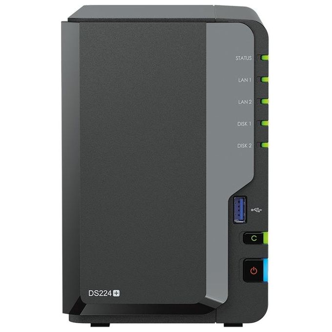 foto del prodotto synology diskstation ds224 server nas e di archiviazione desktop collegamento ethernet lan nero j4125