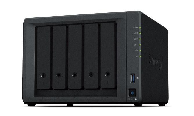 foto del prodotto synology nas tower 5bay 2.5 3.5 ssd hdd sata, intel celeron j4125 4core 2.0 ghz, 4gb ddr4, 2xgig