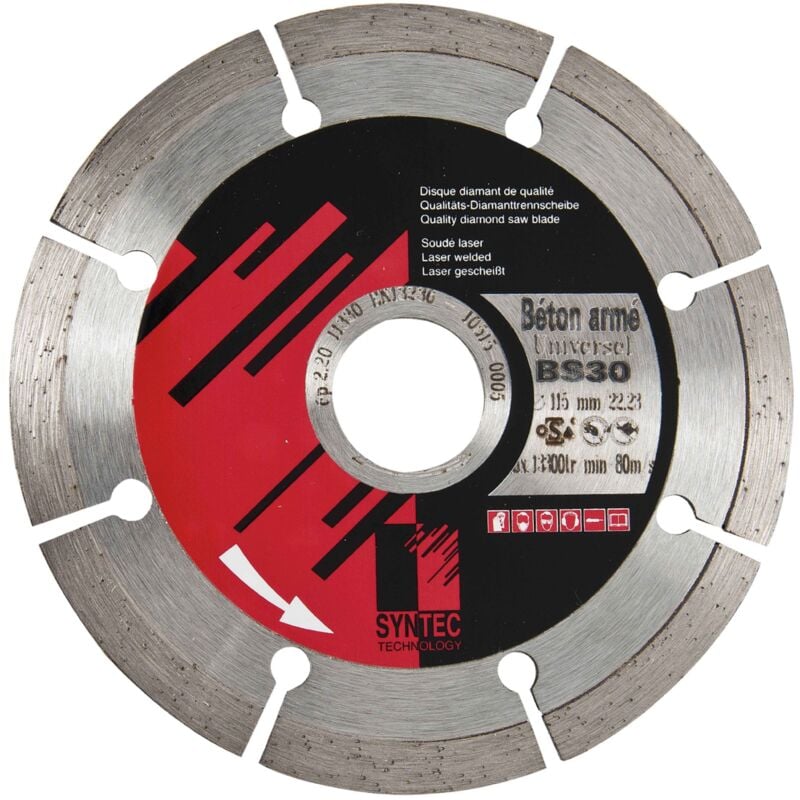 foto del prodotto syntec technology - disco diamantato a segmenti 115 mm