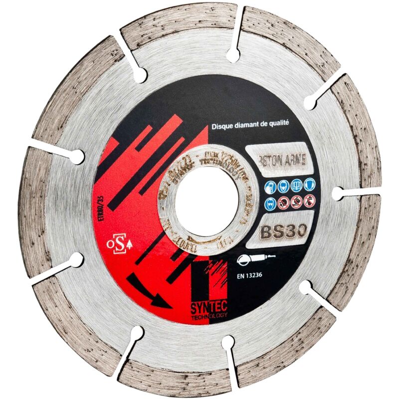 foto del prodotto syntec technology disco diamantato a segmento 125 mm