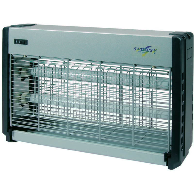 foto del prodotto syntesy elettroinsetticida con lampade a raggi ultravioletti 220v 14w 2 tubi da 6w 220v cm.26,9x9,8x26,1h.