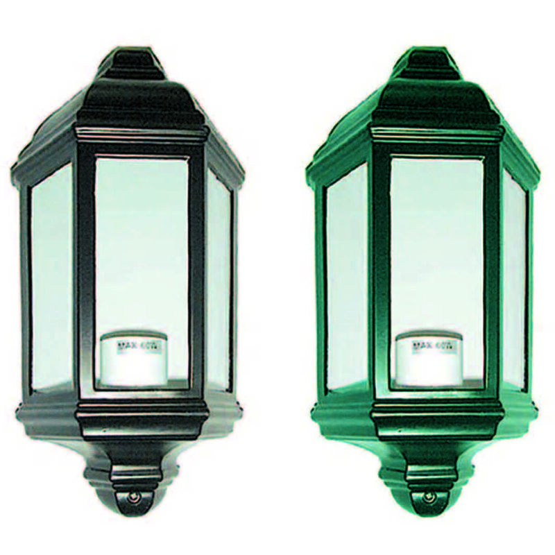 foto del prodotto syntesy lanterna a parete modello londra 60w ip44 mm.176x100x360h. colore nero
