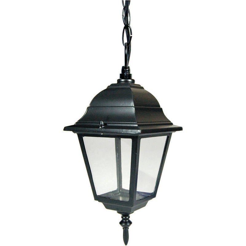 foto del prodotto syntesy lanterna con catena modello new york 60w ip44 mm.150x150x970h. colore nero