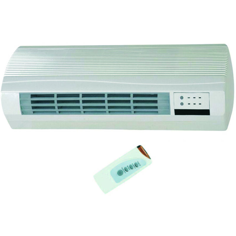 foto del prodotto syntesy termoventilatore a parete 2000w cm.50 con timer e telecomando misure cm.50x19x11h.