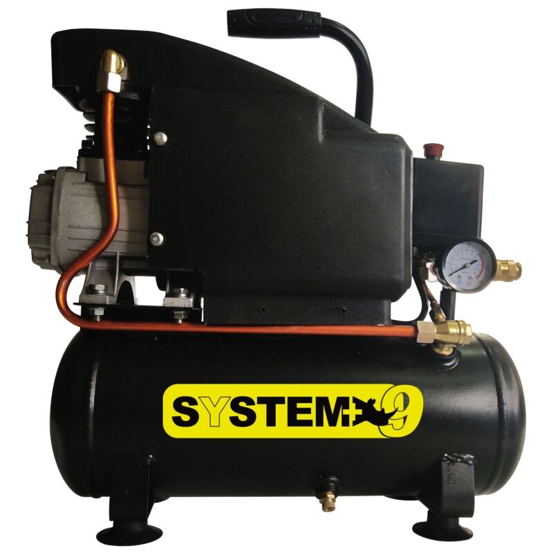 foto del prodotto system compressore aria portatile lubrificato 6l 1,5hp cod. sy012