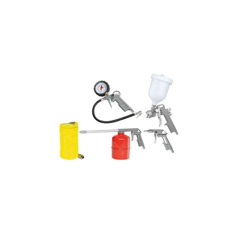 foto del prodotto system kit 5 accessori per compressore - include pistole e tubo