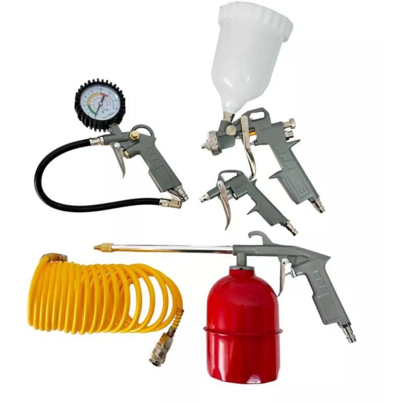 foto del prodotto system kit 5 utensili con attacco rapido per compressore d aria