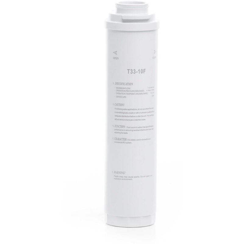foto del prodotto t 33 10f filtro in linea a blocco a carboni attivi per osmosi inversa ricambio acqua naturewater