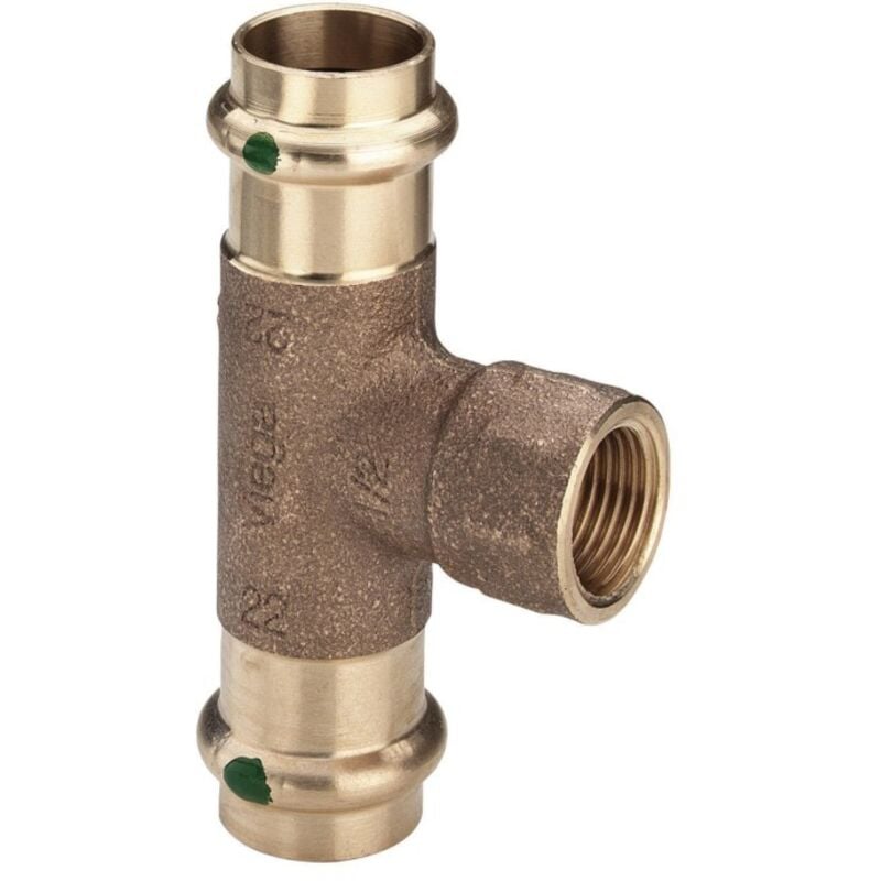 foto del prodotto t in ottone a crimpare femmina - femmina a vite 15x21 - 18