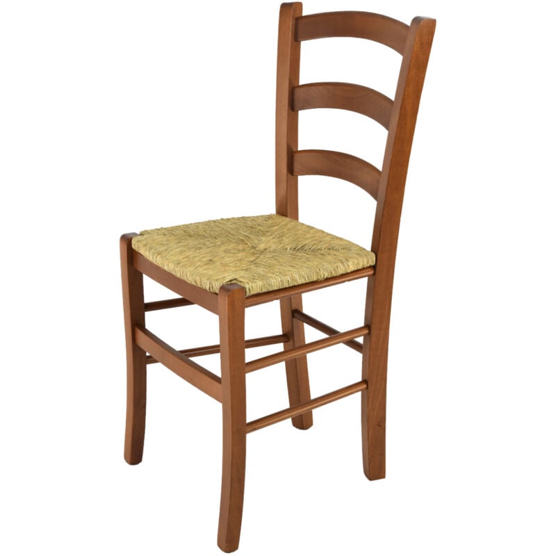 foto del prodotto t m c s tommychairs sedia modello venice per cucina bar e sala da pranzo, robusta struttura in legno di faggio color noce chiaro e seduta in