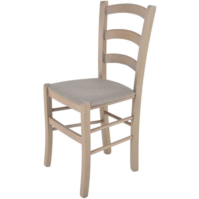 foto del prodotto t m c s tommychairs sedia modello venice per cucina bar e sala da pranzo, robusta struttura in legno di faggio verniciata anilina grigio chiaro e