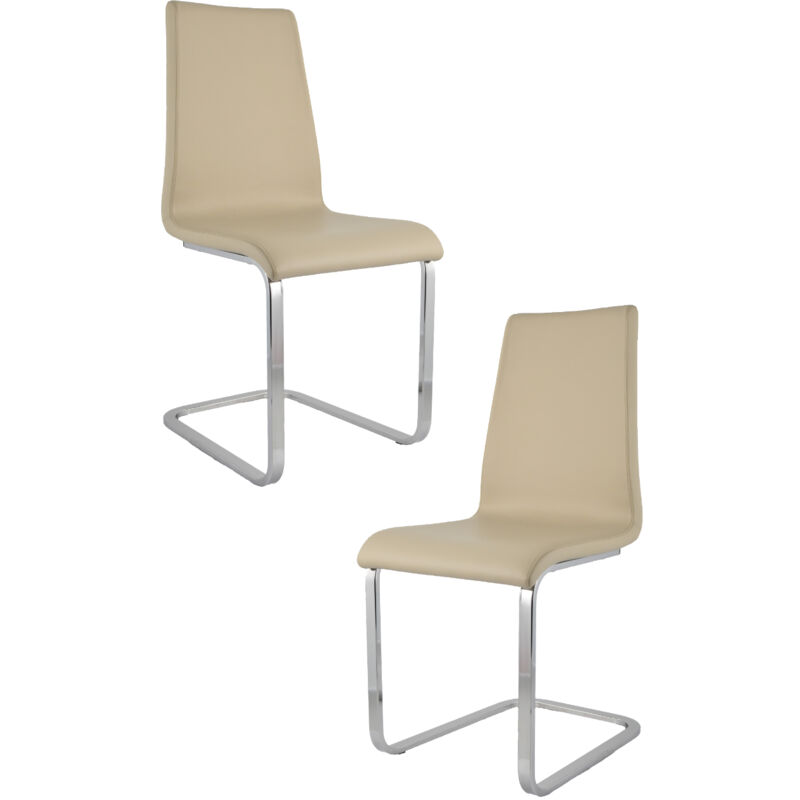 foto del prodotto t m c s tommychairs set 2 sedie berlin per cucina e sala da pranzo, scocca in multistrato imbottita e rivestita in pelle artificiale grigio scuro