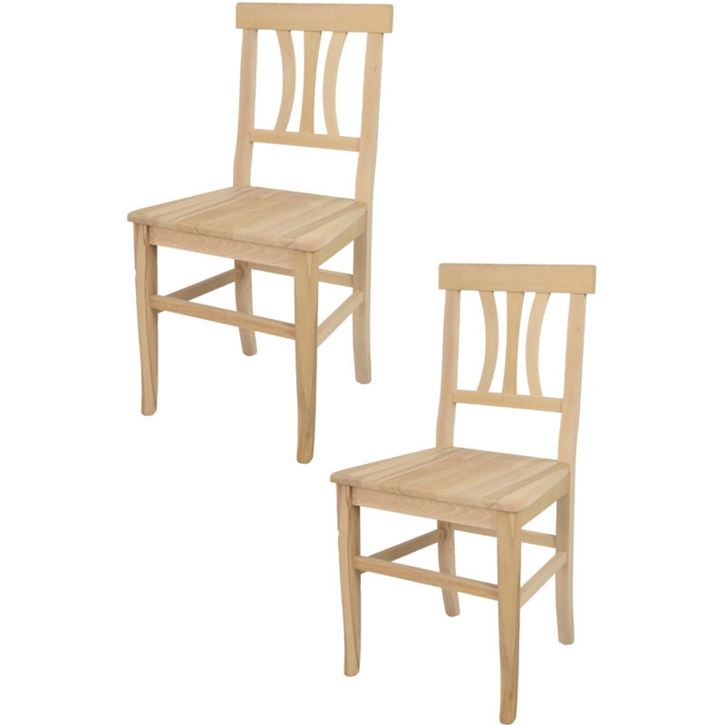 foto del prodotto t m c s tommychairs set 2 sedie modello artemisia per cucina bar e sala da pranzo, robusta struttura in legno di faggio levigato, non trattato,