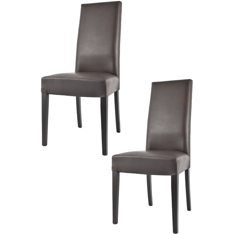 foto del prodotto t m c s tommychairs set 2 sedie modello glory per cucina e sala da pranzo, struttura in legno di faggio verniciata weng , seduta e schienale